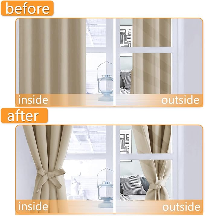 Hiasan Blackout Curtains for Bedroom, 52 x 96 Inches Long - Image 5