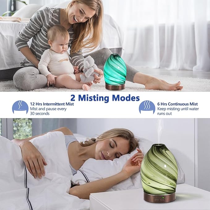 Essential Oil Diffuser Aromatherapy Diffuser -150ml Art Glass Aroma Diffuser - Image 5