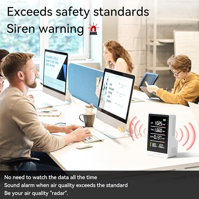 5-in-1 Professional Indoor Air Quality Monitor Indoor Portable CO2 Monitor | - Image 5