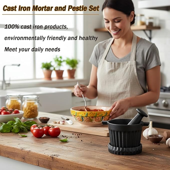 Wood Stove Steamer & Cast Iron Mortar Pestle Set Bundle - Image 7