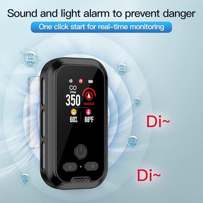 2-Pcs 4IN1 Plug in Smoke & Carbon Monoxide Detector Combination Builti-in 2000 - Image 4