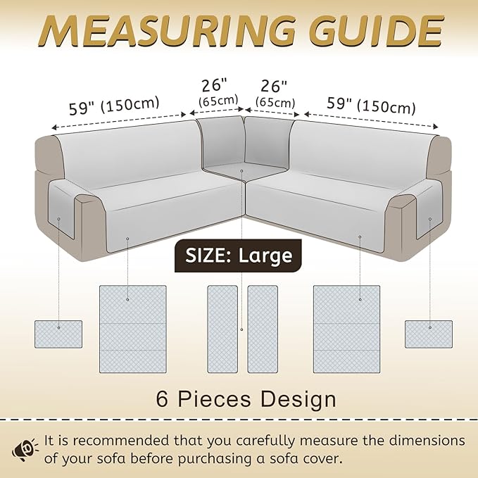 Arfntevss Waterproof Sectional Couch Covers L Shape Washable Velvet Sofa Cover - Image 5
