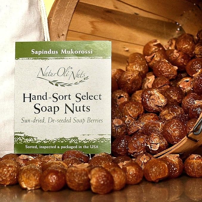 NaturOli Soap Nuts/Soap Berries - 4oz organic + 18X Travel Bottle! Select - Image 2