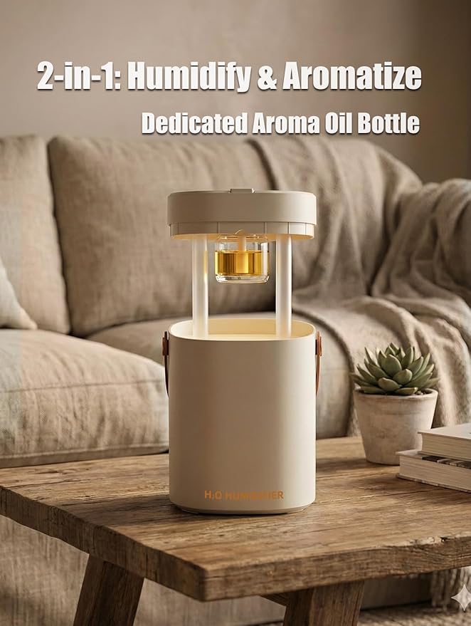 Humidifier, Essential Oil Diffuser, 2L Top Fill Humidifiers - Image 5