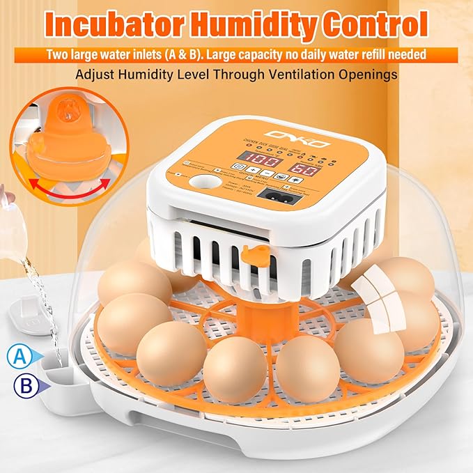 ONKO 12 Egg Incubator with Auto Temp & Humidity Control - Image 3