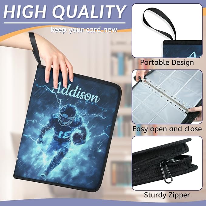 Custom Hockey Card Binder, 9-Pocket Trading Card Binder, Personalized Card - Image 5