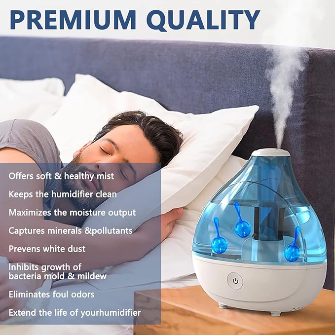 Humidifier Cleaner Ball, 10 Pack, Prevents Hard Water Build-up & Mold, - Image 5