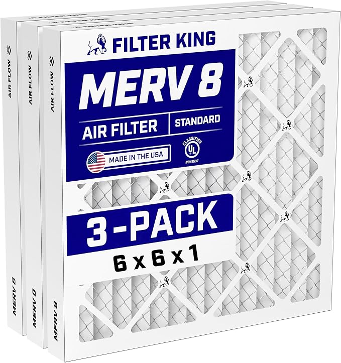 Filter King 6x6x1 Air Filter Dust & Allergy Control AC Furnace Filters by FilterKing