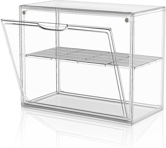 Large Acrylic Display Case for Collectibles, Stackable Hobby Blind Box Figurine by HOYOJA