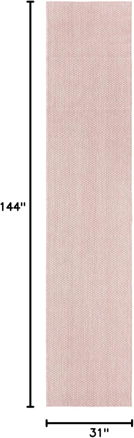 Unique Loom Collection Casual Transitional Solid Heathered Indoor/Outdoor - Image 2