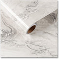 CRE8TIVE 24"x118" Glossy Beige Silver Marble Contact Paper by CRE8TIVE