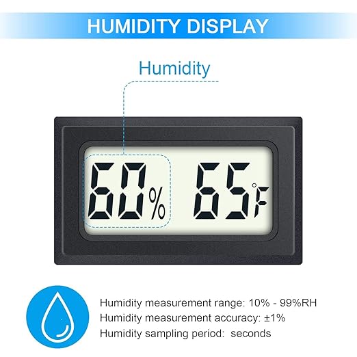 6 Pack Mini Indoor Temperature Humidity Meter Gauge Thermometer Hygrometer LCD - Image 2