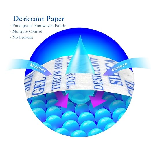 Silica Gel Packets, 100 Gram 10 Packets Desiccant Packs, Moisture Absorbers - Image 4