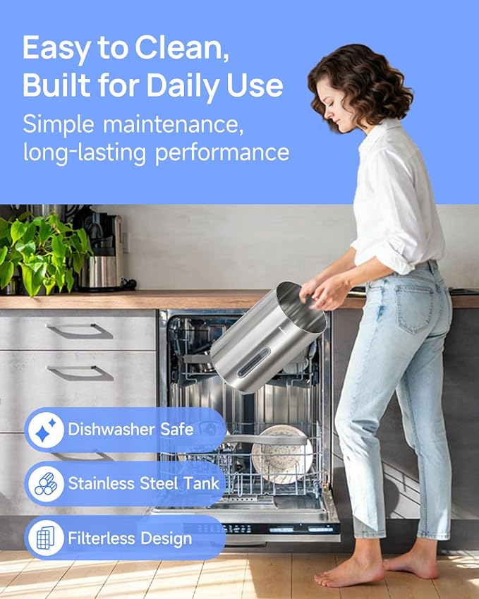 Feekaa Stainless Steel Humidifier Dishwasher Safe, 6L/1.6Gal Cool Mist - Image 3