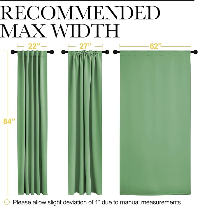 NICETOWN Blackout Curtain Panels Window Draperies - Image 7