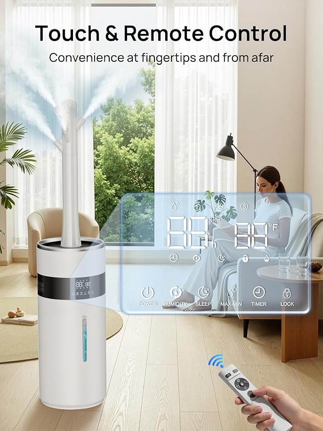 1200ml/h Humidifier for Bedroom up to 2000 sq.ft, 4.8Gal/18L Large Tank - Image 3