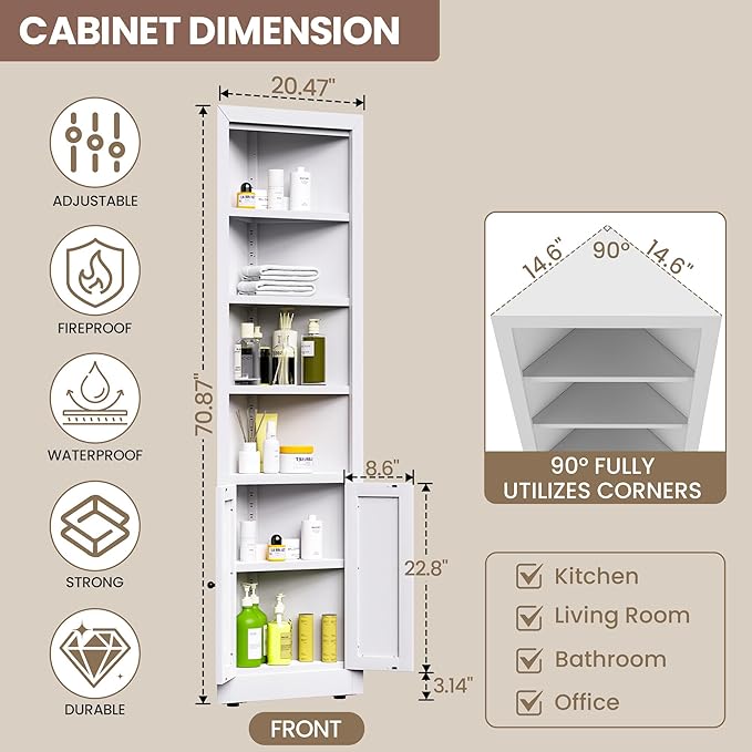 Metal Pantry Storage Cabinet - Image 2