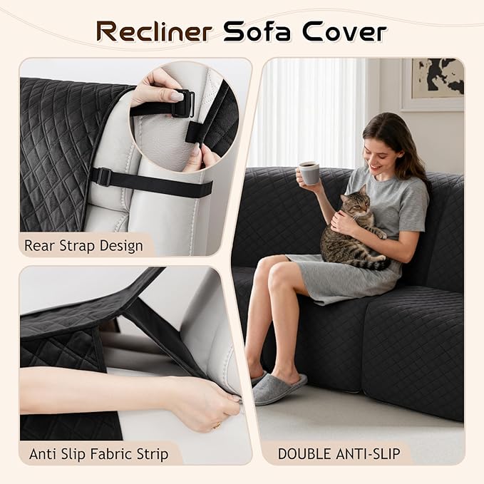 Arfntevss Waterproof Recliner Sectional Couch Covers - Image 4