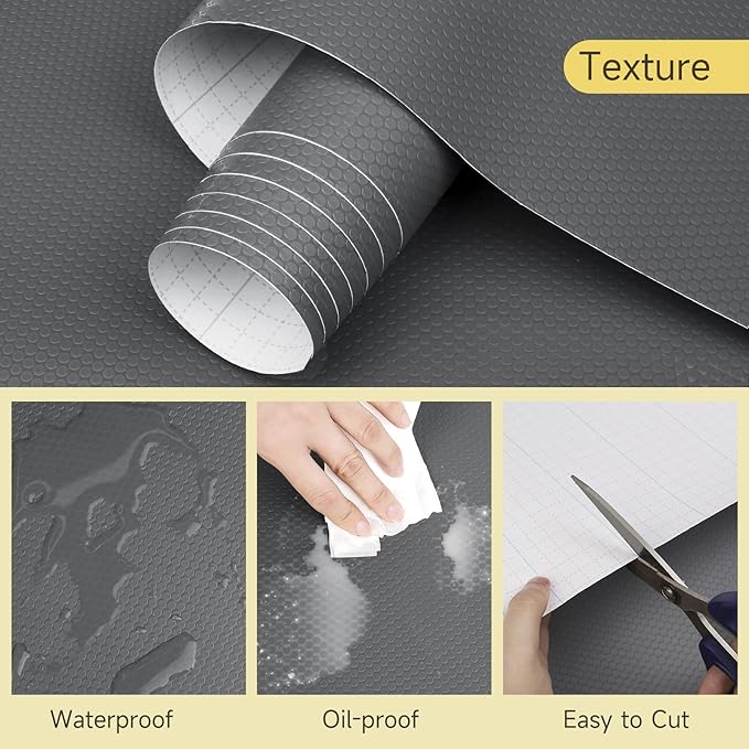 WochiTV Adhesive Shelf Liner 30 X 240 Inches Peel and Stick Kitchen Liner - Image 3