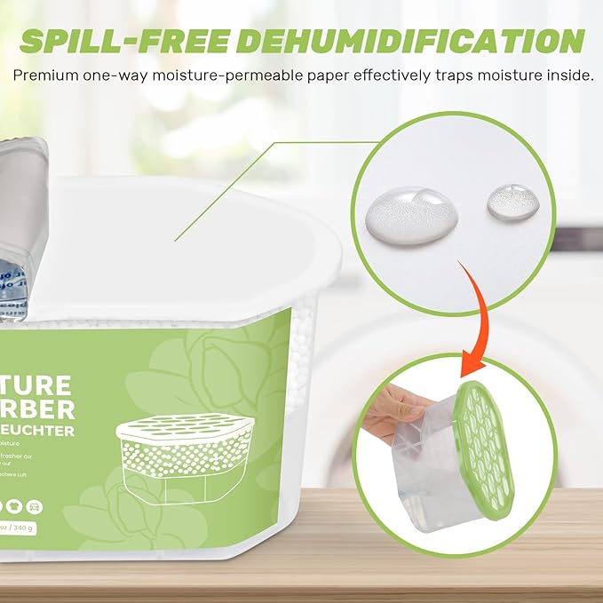 CLEVAST Moisture Absorber Boxes 6 Pack, 12 Oz Dehumidifier - Image 4