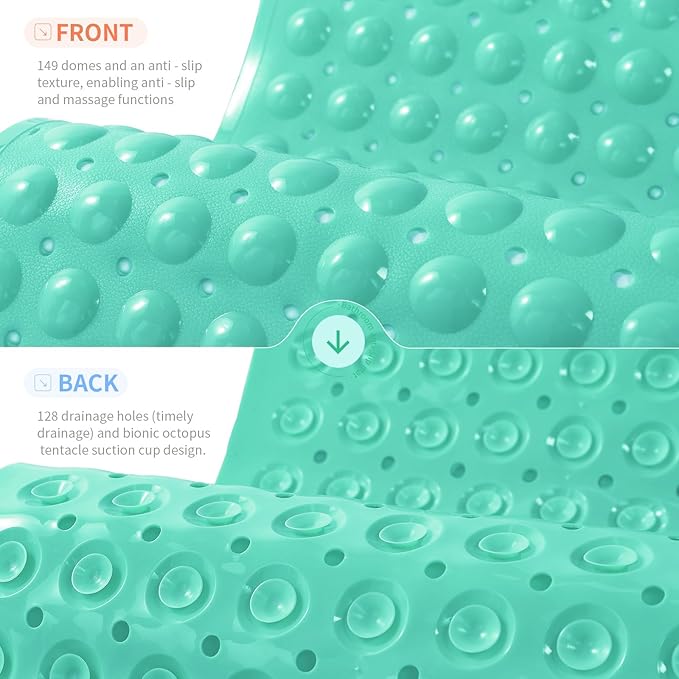 Anti-Slip Bathtub Shower mat, 27.5×14.5（Approximately 70×37cm） inch Soft - Image 2