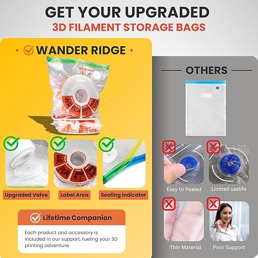 3D Printer Filament Storage Bags – Vacuum, Moisture-Proof & Dustproof, Humidity - Image 2