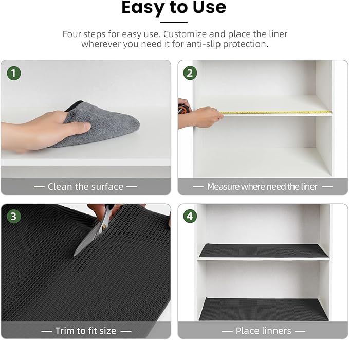 BAGAIL Drawer and Shelf Liner, 20 in X 10 Ft Non-Adhesive Shelf Liners - Image 6
