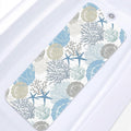 Sea Shells Coral Seashell Bath Mat Non Slip, Starfish Underwater 40X16 Inch by Britown