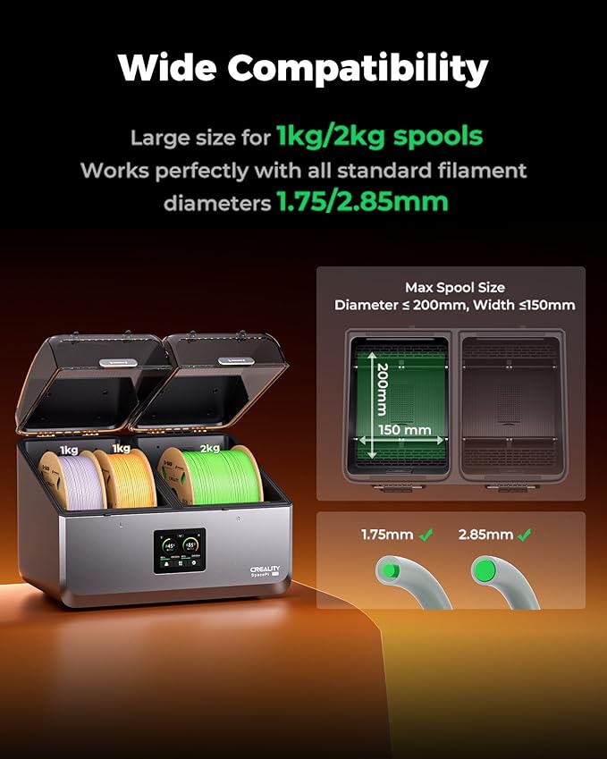 Creality Filament Dryer, Space Pi X4 Filament Storage Box - Image 7