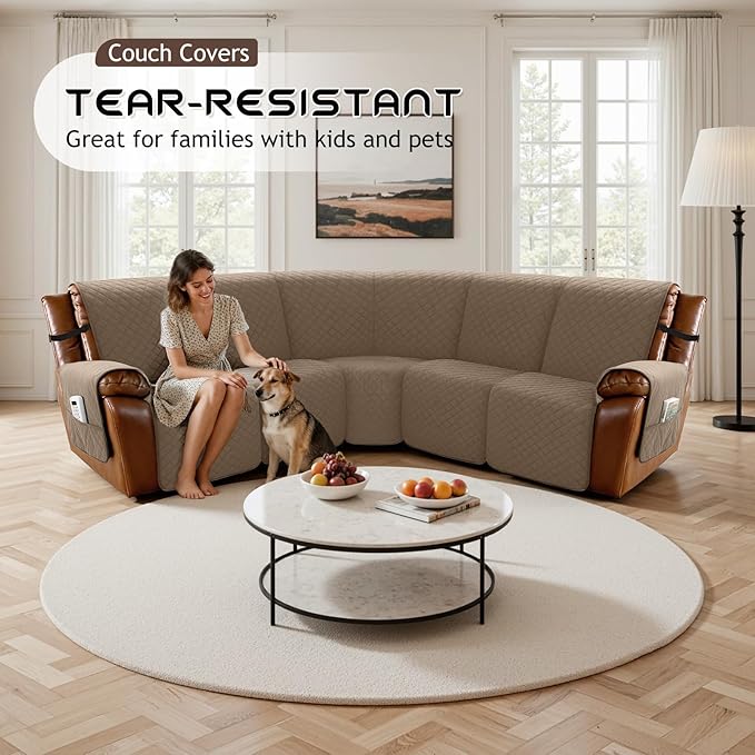 Arfntevss Waterproof Recliner Sectional Couch Covers - Image 7