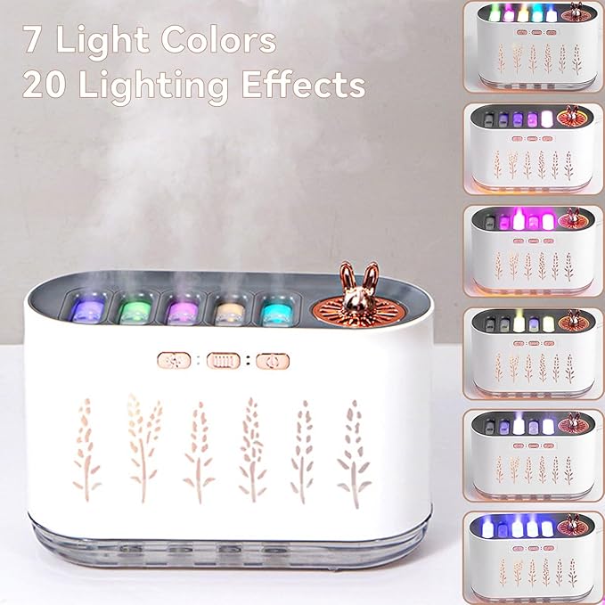 5 Nozzle Cool Mist Humidifier, Music-Sensing Humidifier Diffuser - Image 4