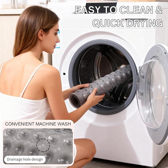 Anti-Slip Bathtub Shower mat, 27.5×14.5（Approximately 70×37cm） inch Soft - Image 7