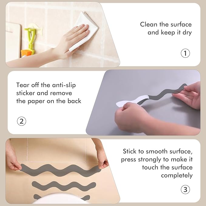 24 PCS Anti Slip Shower Stickers, Safety Bathtub Non Slip Strips, Adhesive - Image 5