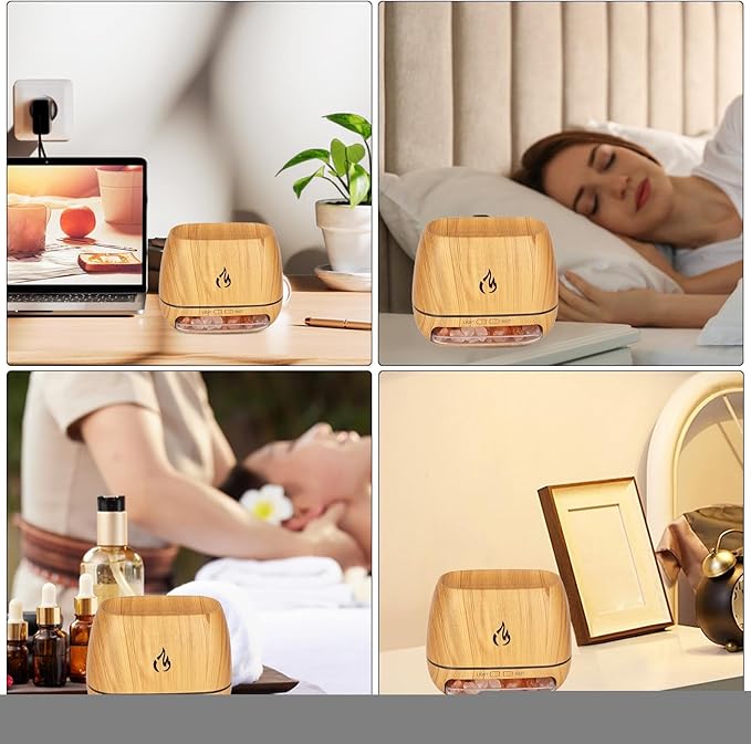 Ultrasonic Diffusers for Aromatherapy, Salt Rock Fragrance Oil Humidifier | - Image 4