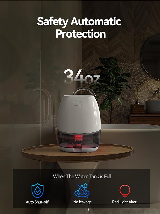 Dehumidifier, AlohaAir 34 OZ Small Dehumidifiers - Image 4