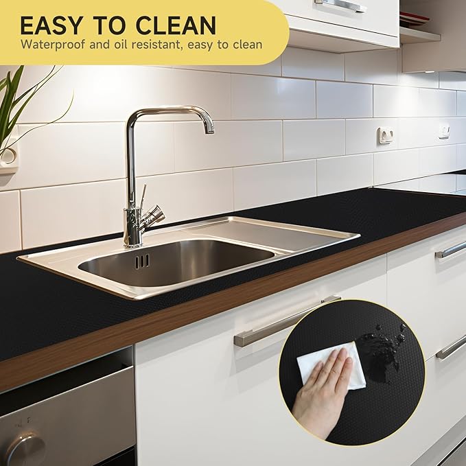 WochiTV Adhesive Shelf Liner 11.8 X 59 Inches Peel and Stick Kitchen Liner - Image 6