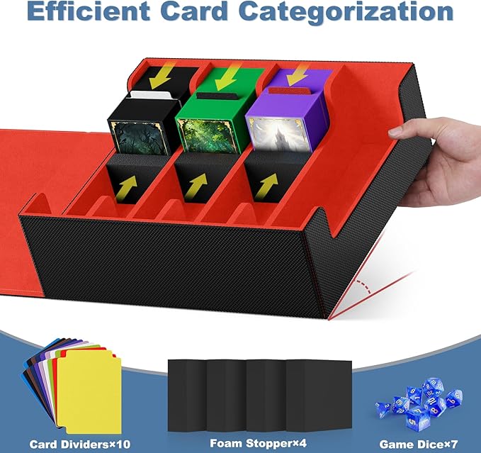 Mlikero Card Deck Case, 2400+ Trading Card Storage Box - Image 3
