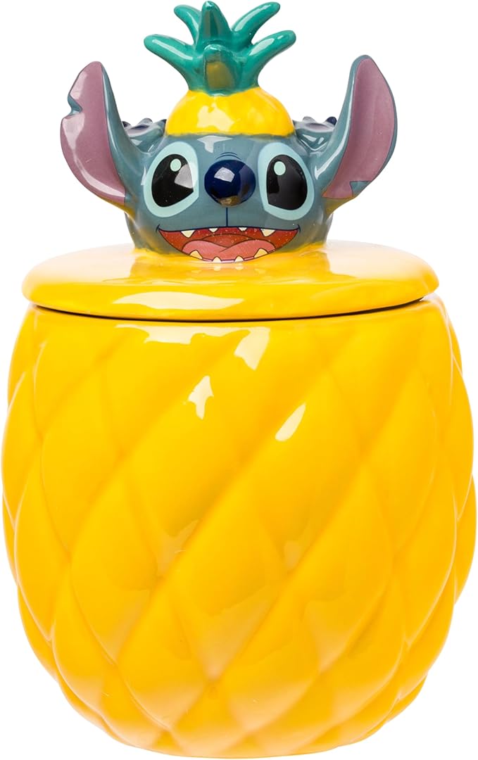 Silver Buffalo Disney Lilo and Stitch Pineapple Tropical 3D Sculpted Ceramic by SilverBuffalo