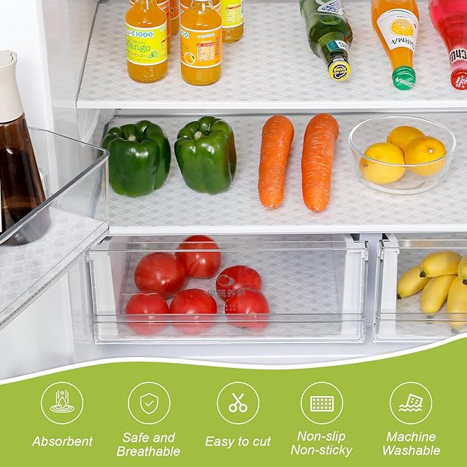 Cooyes 12 PCS Refrigerator Liners, Refrigerator Shelf Liners and Mats - Image 2