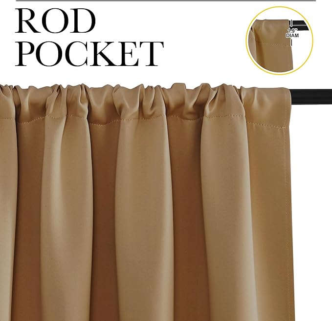 NICETOWN RV Blackout Curtains for Camper Windows, Kitchen Curtains, Short - Image 2