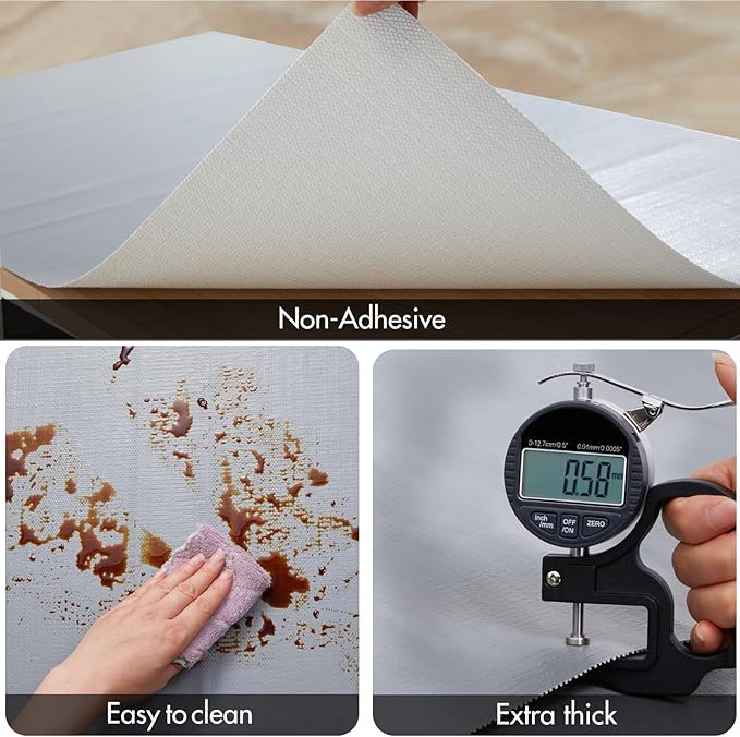 Viseeko Shelf and Drawer Liner for Kitchen Cabinet, Non-Adhesive Cabinet Liners - Image 5