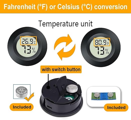 2 Pack Hygrometer Thermometer Digital Humidity Meter Indoor/Outdoor Humidity - Image 4