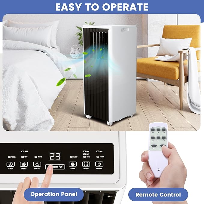 GarveeHome 8000 BTU 3-in-1 Portable Air Conditioner – Quiet Cooling, Fan & - Image 3