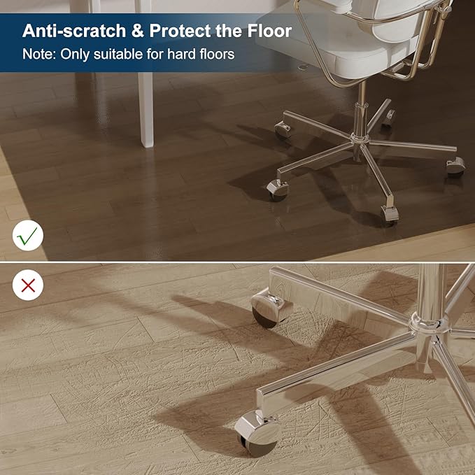 Floor Mats for Home, Waterproof Non-Slip Hard Floor Living Room Rug, PVC - Image 4