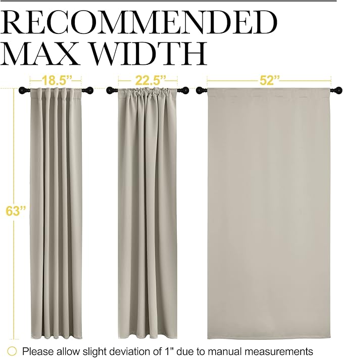 NICETOWN Blackout Curtains Window Drapes - Image 7