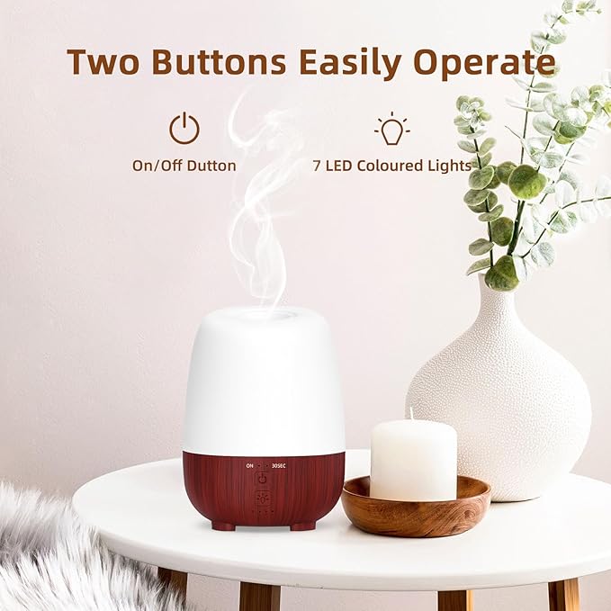 150ML Cordless Essential Oil Diffuser, Rechargeable Battery-Operated Quiet - Image 6
