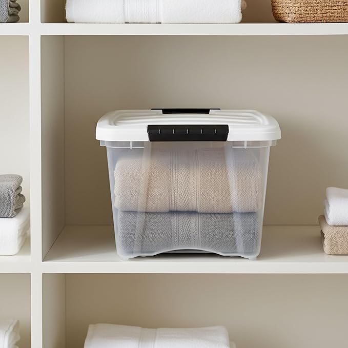 IRIS USA 19 Qt Stackable Plastic Storage Bins - Image 7