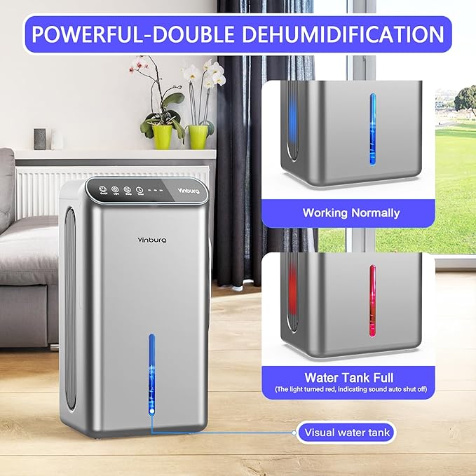 Dehumidifiers for Home Quiet Small Dehumidifier for Basement Bedroom Bathroom - Image 5
