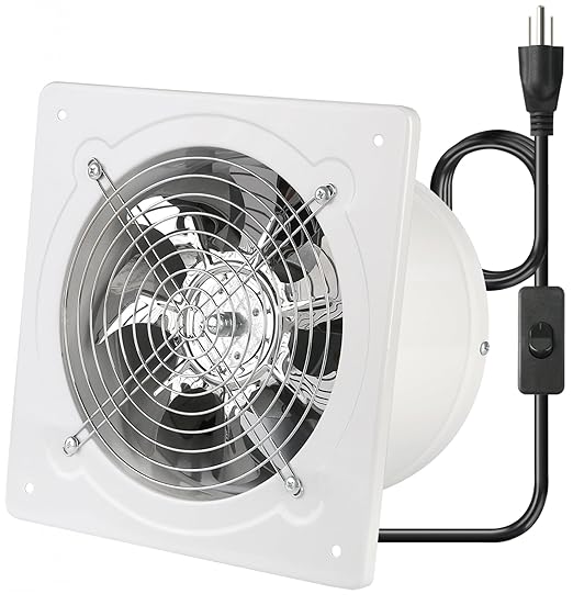 8 Inch Metal Exhaust Fan With Switch by Aydomer