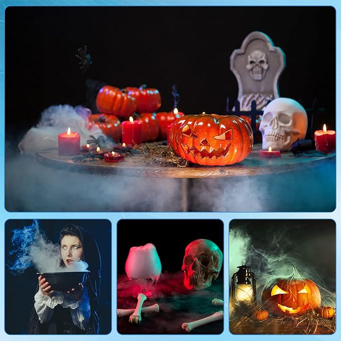 Yaomiao 3 Pcs Halloween Mist Maker Fogger Small Ultrasonic Fog Machine Fountain - Image 7